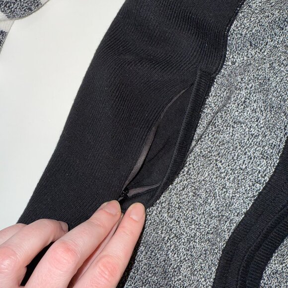 Title Nine Assassin Full-Zip Tunic Sweater‎ Dress Black & Gray Women's Small - Picture 7 of 8